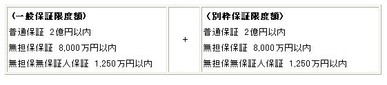 保証限度額の画像