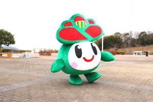 つばきの丘公園でポーズをとる里ちゃん
