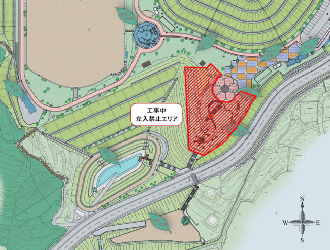 公園の工事箇所図