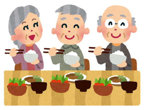 食事中